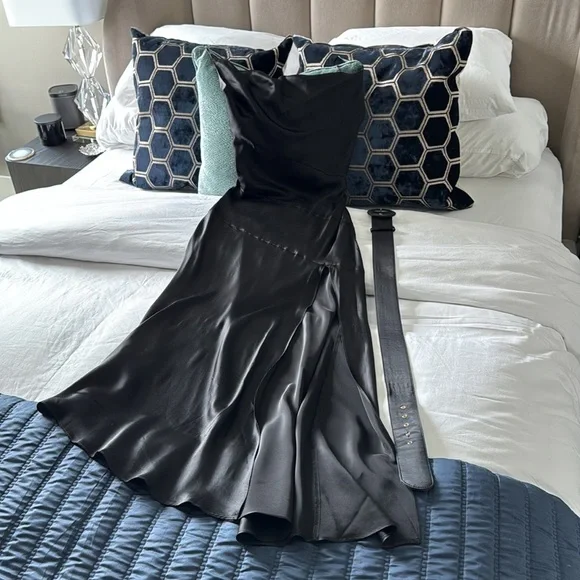 Nicholas Lark Asymmetrical Cowl Neck Midi Dress - Picture 5 of 9